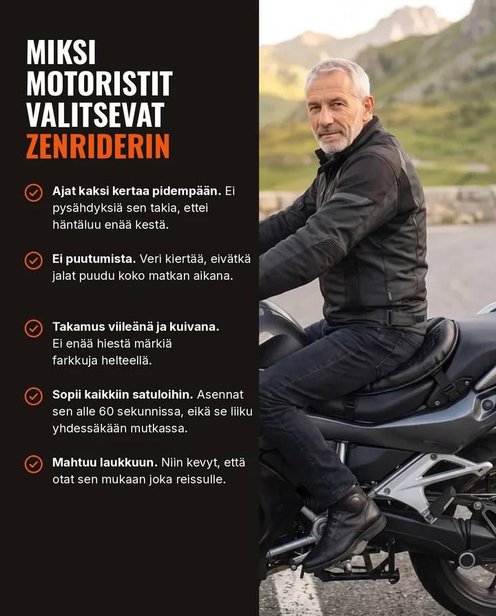 Miksi motoristit valitsevat ZenRiderin