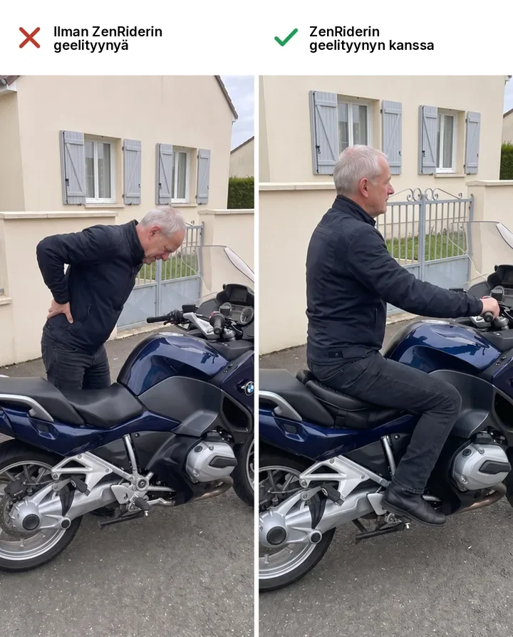 Ilman ZenRiderin geelityynyä ja sen kanssa